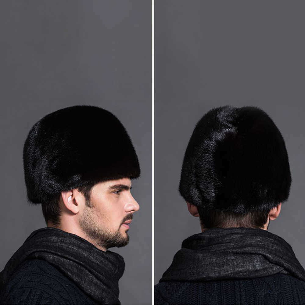 Unisex-Winter-Warm-Mink-Fur-Hat-Imitation-Fur-Russian-Style-Brimless-Windproof-Flat-Hat-1378924