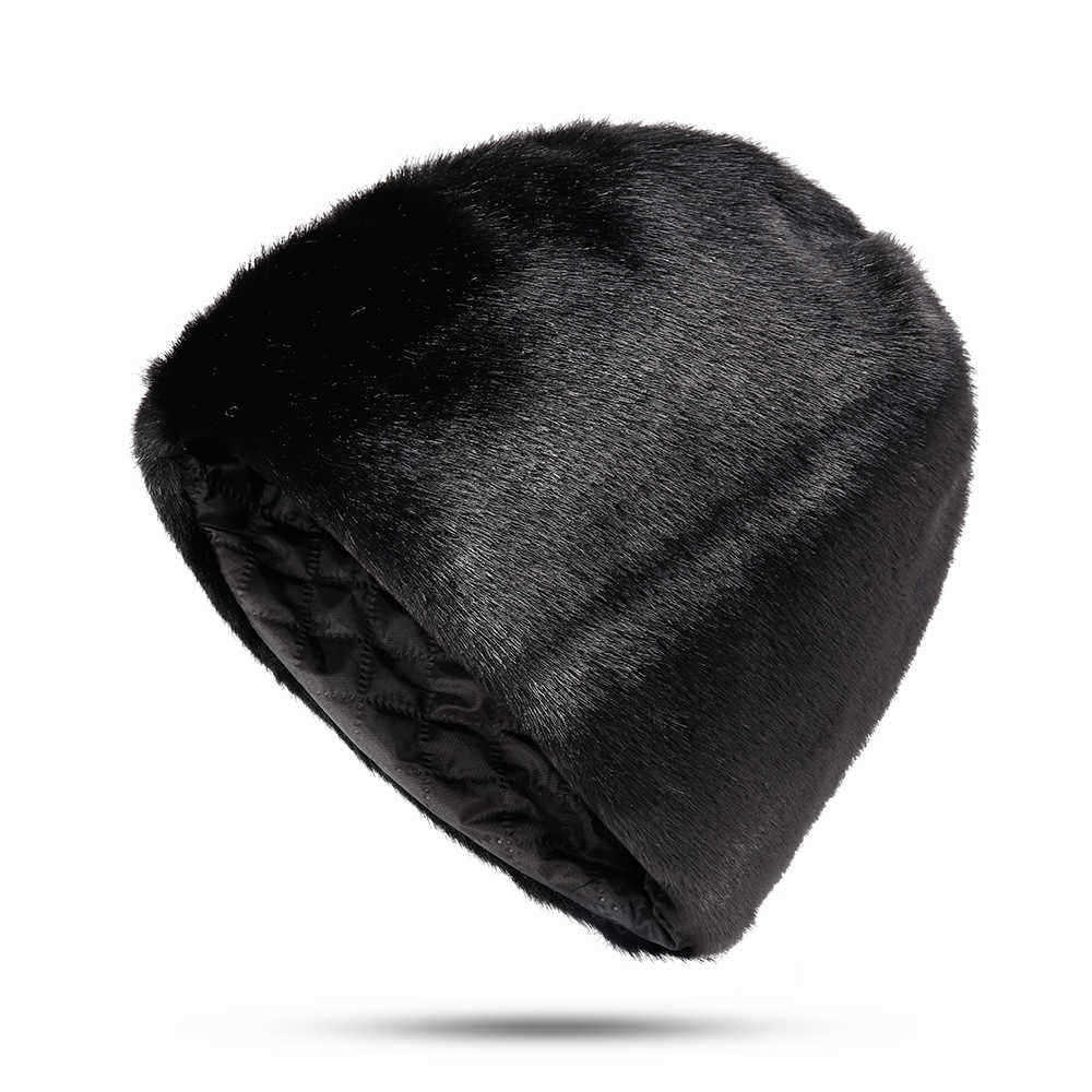 Unisex-Winter-Warm-Mink-Fur-Hat-Imitation-Fur-Russian-Style-Brimless-Windproof-Flat-Hat-1378924