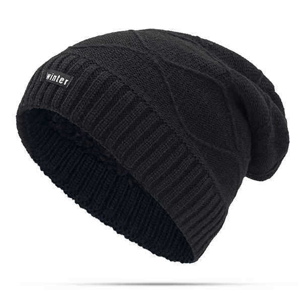 Unisex-Winter-Warm-Thickened-Velvet-Liner-Knitted-Hat-Outdoor-Casual-Baggy-Beanie-Cap-1216706