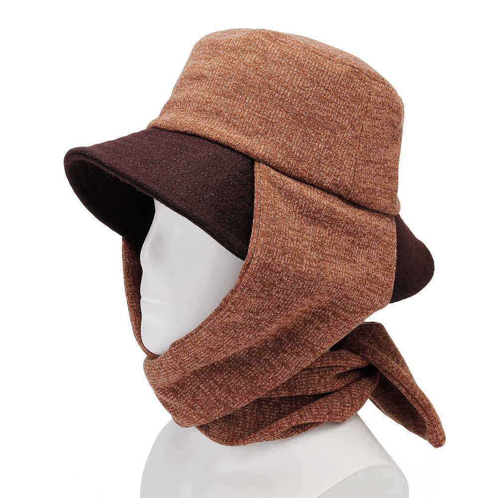 Unisex-Winter-Wool-Warm-Scarf-Fisherman-Hat-Outdoor-Fashion-Ear-Protective-Bucket-Cap-1381307