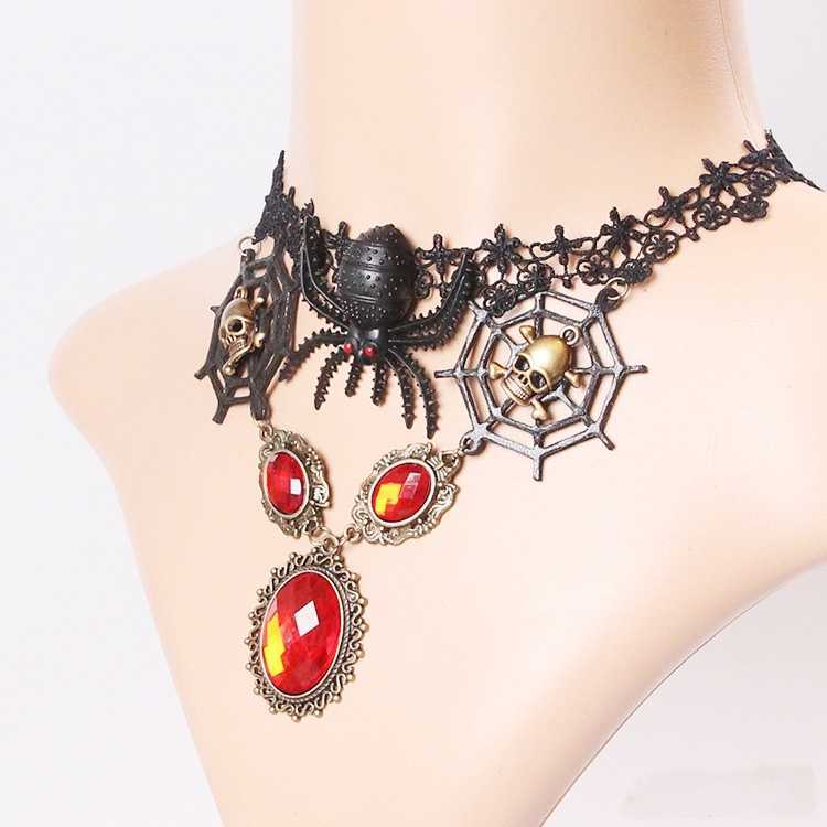 Vintage-Lace-Skull-Head-Choker-Crystal-Spider-Web-Necklace-Halloween-Party-Accessories-1205931