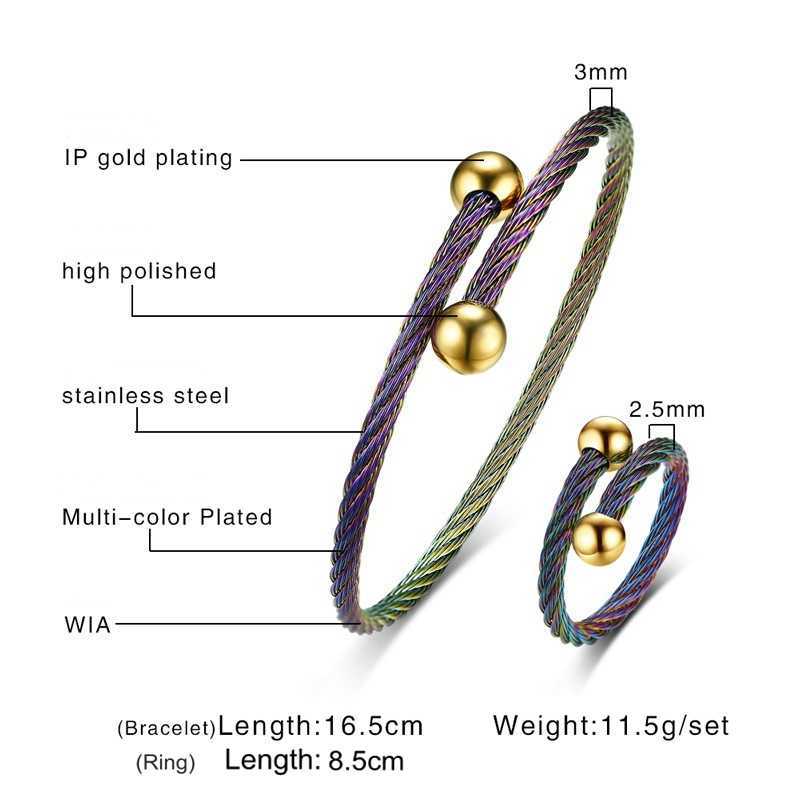 Vintage-Multicolor-Stainless-Steel-Bracelet-Ring-Jewelry-Set-Creative-Gift-for-Women-1241275