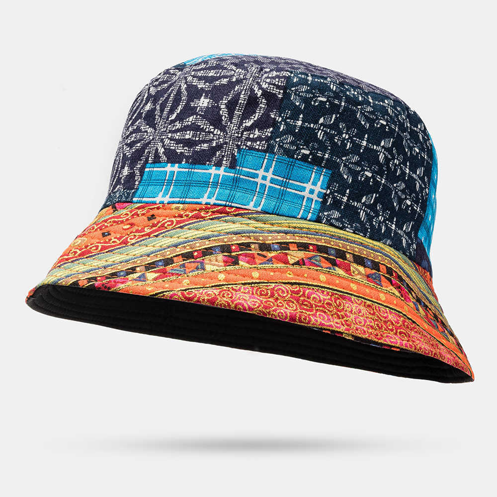 Vintage-Old-Print-Fisherman-Hat-Double-Sided-Cap-Visor-National-Style-Bucket-Hat-1541346