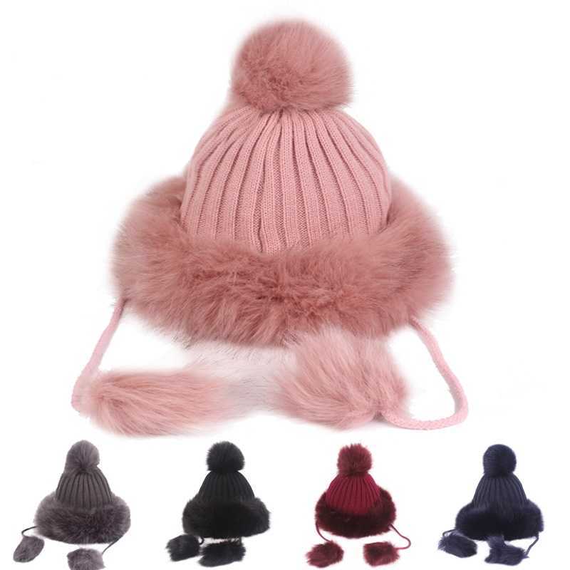 Vintage-Women-Artificial-Rabbit-Fur-Knit-Hat-Winter-Thicken-Warm-Ski-Beanie-Cap-1402664