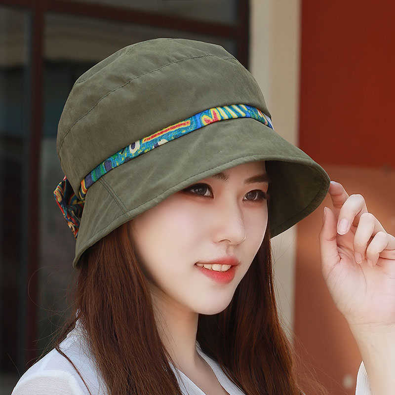 Vintage-Women-Cotton-Floral-Wide-Brimmed-Bucket-Hat-Sun-Protection-Fisherman-Cap-1433337