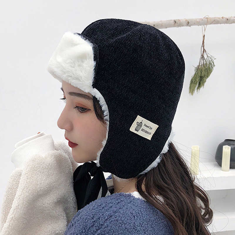 Vintage-Women-Winter-Warm-Plush-Earmuffs-Trapper-Hat-Outdoor-Thicken-Ski-Trooper-Cap-1386018