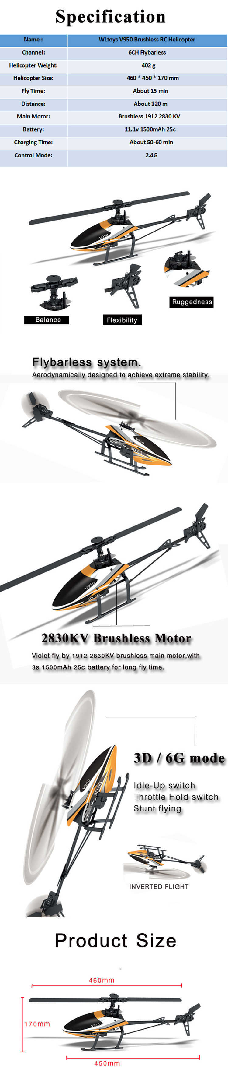 WLtoys-V950-24G-6CH-3D6G-System-Brushless-Flybarless-RC-Helicopter-BNF-1119984