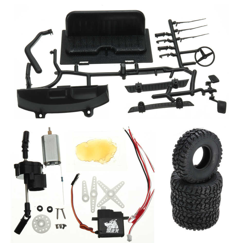 WPL-C24-116-Kit-4WD-24G-Military-Truck-Buggy-Crawler-Off-Road-RC-Car-2CH-Toy-1291830