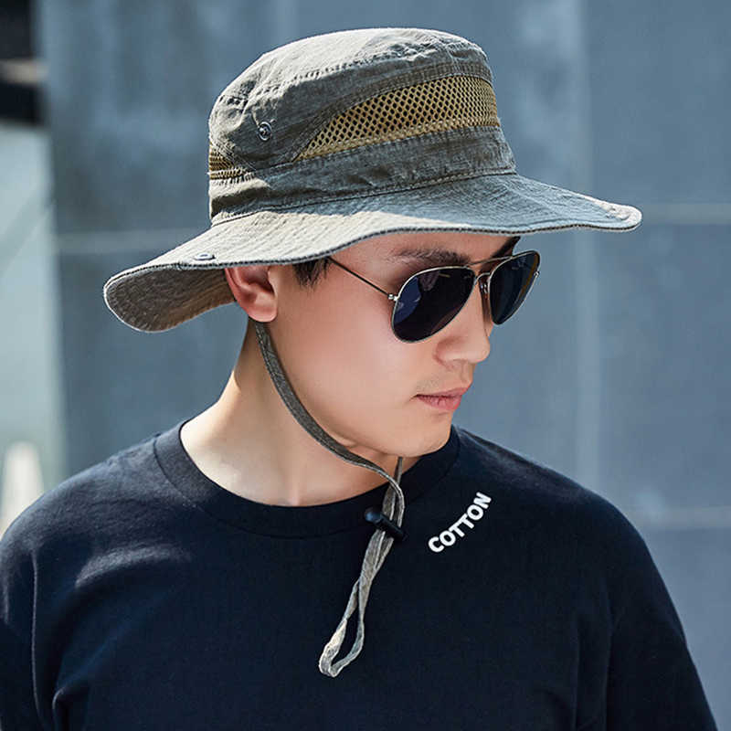 Wide-Cotton-Mesh-Sun-Cycling-Hiking-Fishing-Hat-Outdoor-UV-Protection-Flap-Cap-1414995