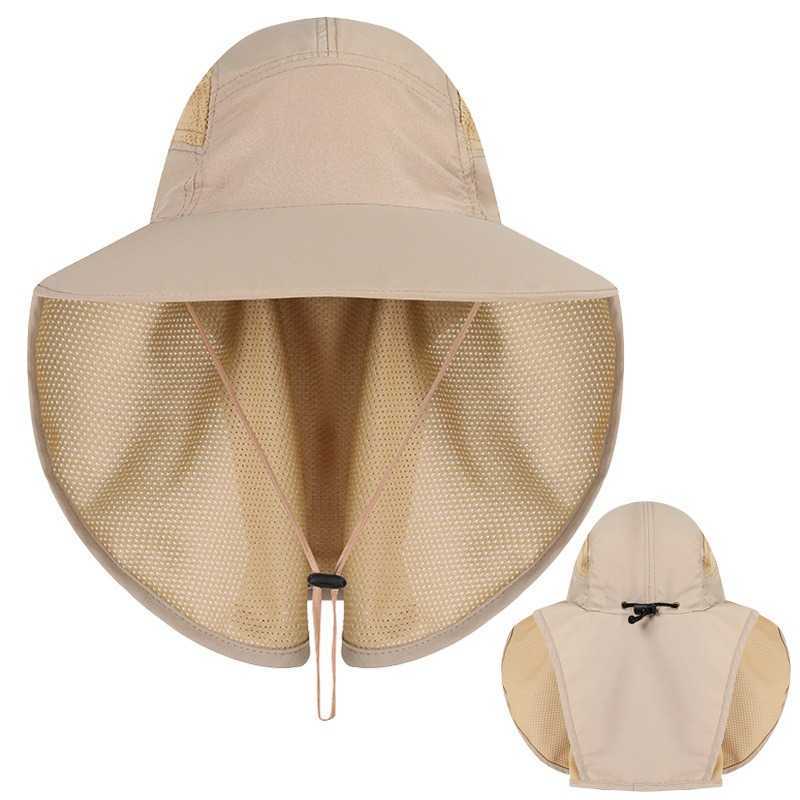 Wide-Nylon-Waterproof-Bucket-Hat-Sunscreen-UV-Protection-Fishing-Hat-with-Neck-amp-Face-Flap-Cover-C-1414965