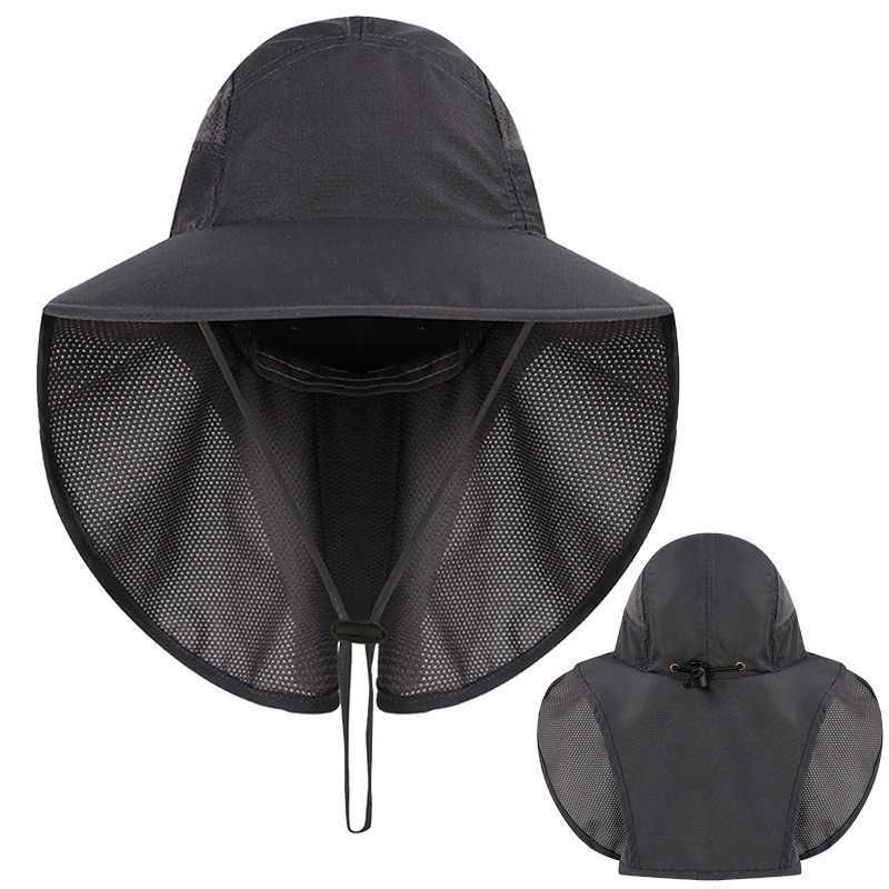 Wide-Nylon-Waterproof-Bucket-Hat-Sunscreen-UV-Protection-Fishing-Hat-with-Neck-amp-Face-Flap-Cover-C-1414965