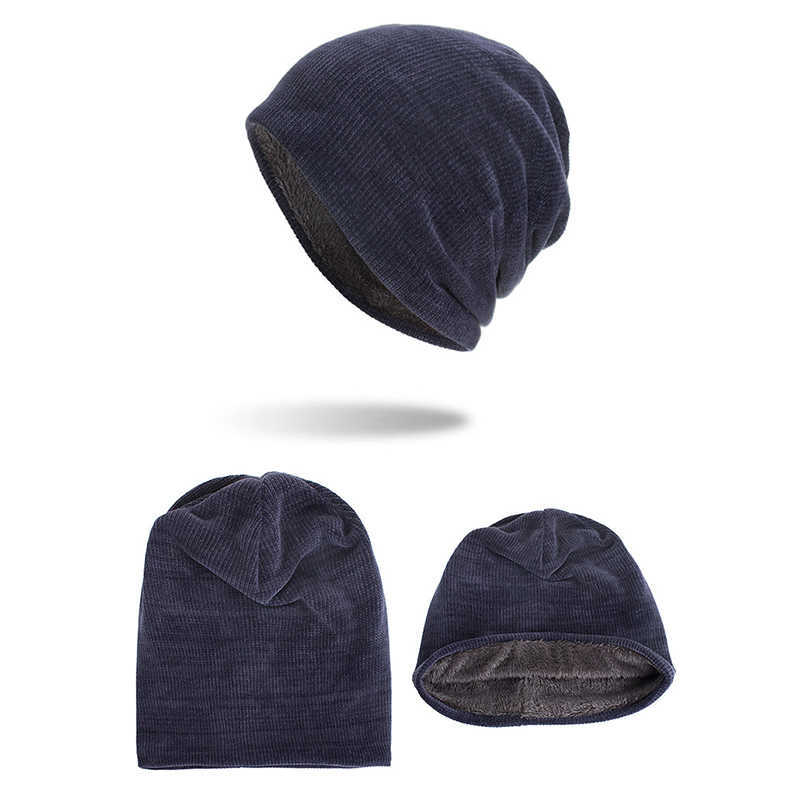 Winter-Corduroy-Double-Layers-Beanie-Hat-Outdoor-Earmuffs-Thicken-Slouchy-Ski-Skullcap-for-Men-Women-1374197