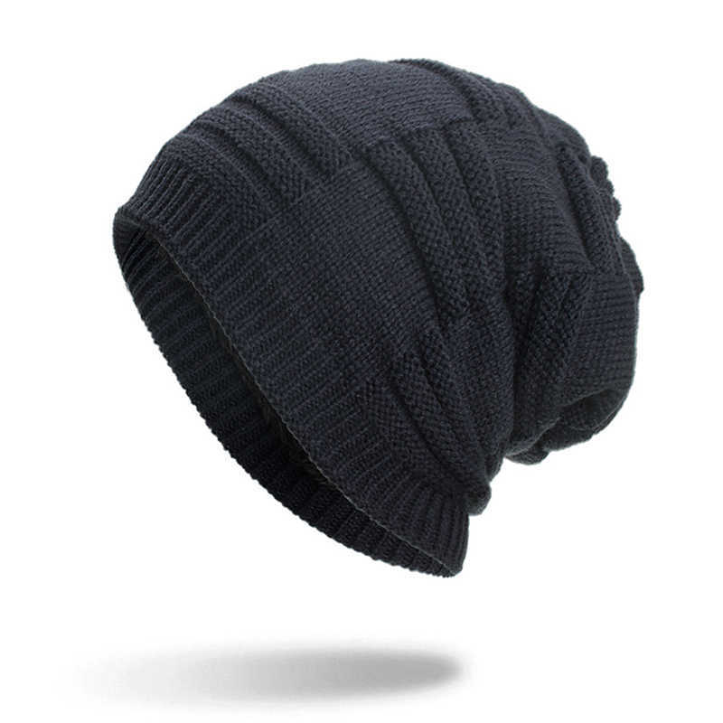 Winter-Plus-Velvet-Thicken-Hedging-Cap-Double-Layers-Earmuffs-Knitted-Beanie-Hat-1344391