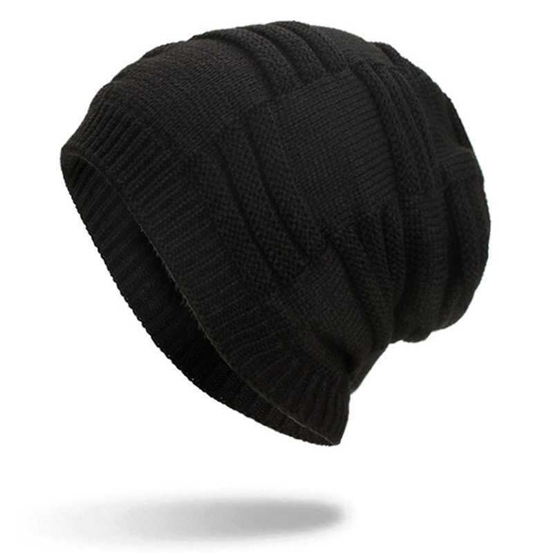 Winter-Plus-Velvet-Thicken-Hedging-Cap-Double-Layers-Earmuffs-Knitted-Beanie-Hat-1344391