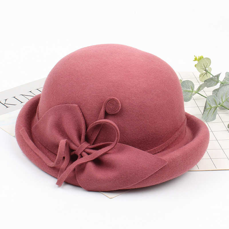 Winter-Pure-Wool-Felt-Fedora-Jazz-Hat-Bowknot-Derby-Elegant-Casual-Bowler-For-Ladies-1381848