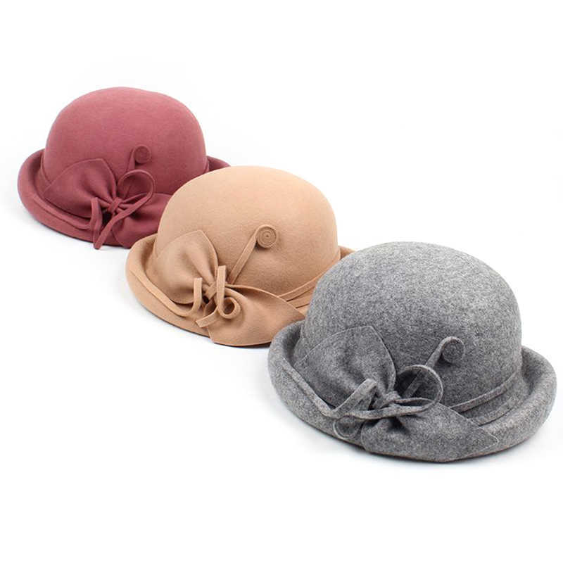 Winter-Pure-Wool-Felt-Fedora-Jazz-Hat-Bowknot-Derby-Elegant-Casual-Bowler-For-Ladies-1381848