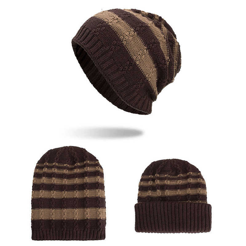 Winter-Stripe-Coral-Fleece-Double-Layers-Beanie-Caps-Outdoor-Thicken-Knitted-Hat-for-Men-Women-1344199