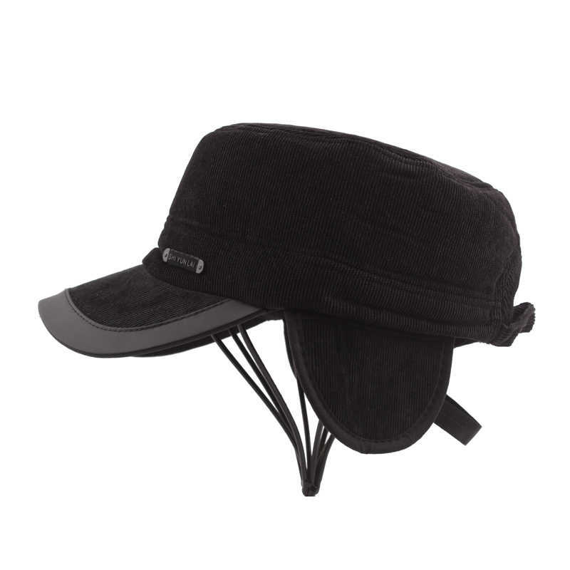Winter-Vintage-Corduroy-Thicken-Earmuffs-Military-Style-Hat-Outdoor-Ski-Cadet-Army-Cap-1364027