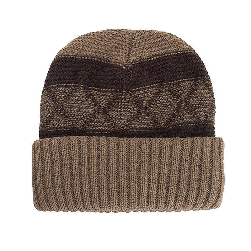 Winter-Warm-Plaid-Fleecy-Curlable-Beanie-Caps-Outdoor-Slouch-Double-Layers-Knitted-Hat-1344218