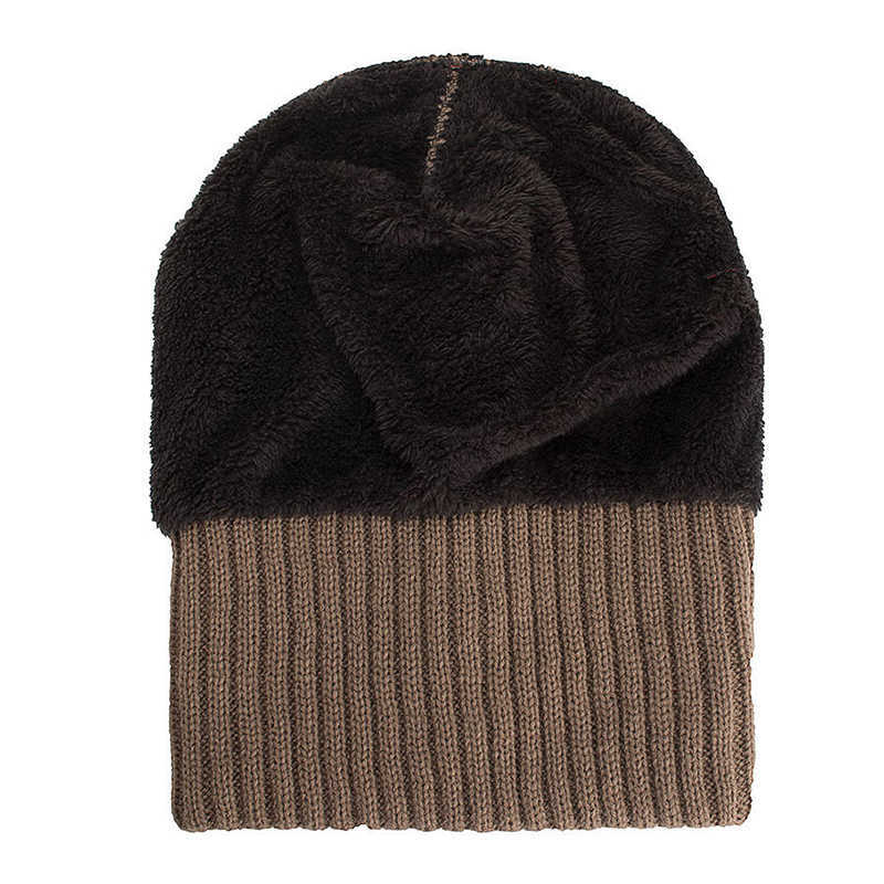 Winter-Warm-Plaid-Fleecy-Curlable-Beanie-Caps-Outdoor-Slouch-Double-Layers-Knitted-Hat-1344218