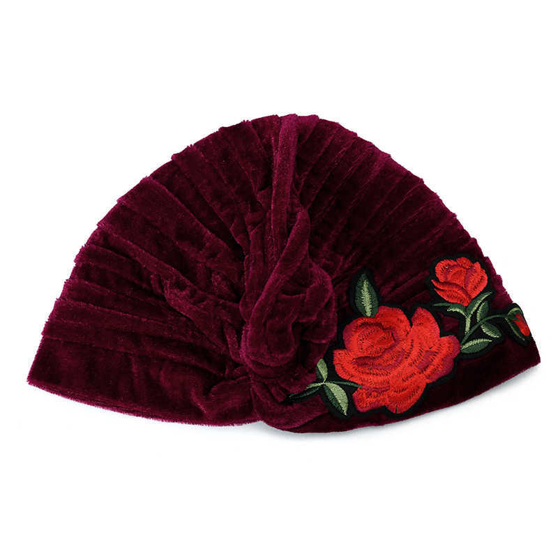 Winter-Warm-Vintage-Flannelette-Embroidered-Beanie-Caps-Outdoor-Ethnic-Turban-Hat-for-Women-1265466