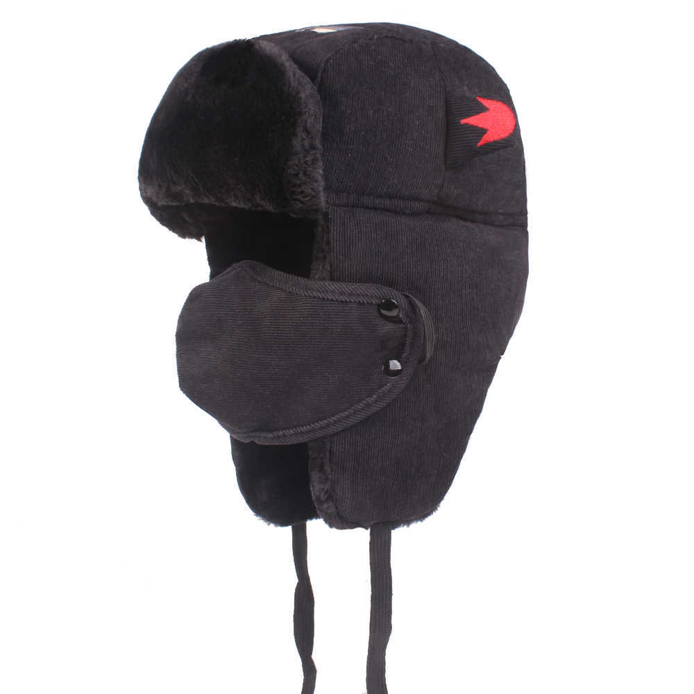 Winter-Windproof--Thicken-Plus-Velvet-Trapper-Hat-with-Flap-Mask-for-Men-Outdoor-Skiing-Sport-1351460