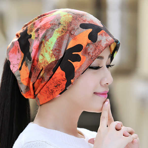 Woman-Cotton-Camouflage-Print-Beanies-Hat-Scarf-Multi-funtion-Outdoor-Warm-Scraf-1195986