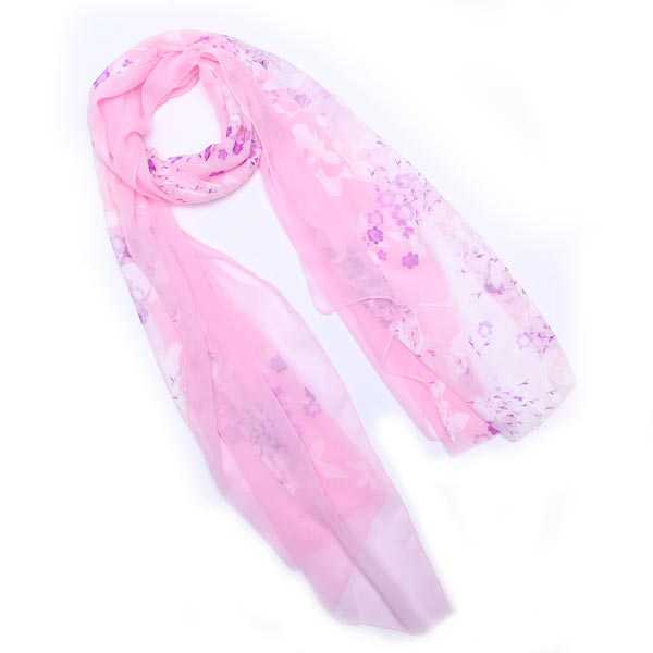 Woman-Floral-Print-Jacquard-Weave-Long-Scarf-922753