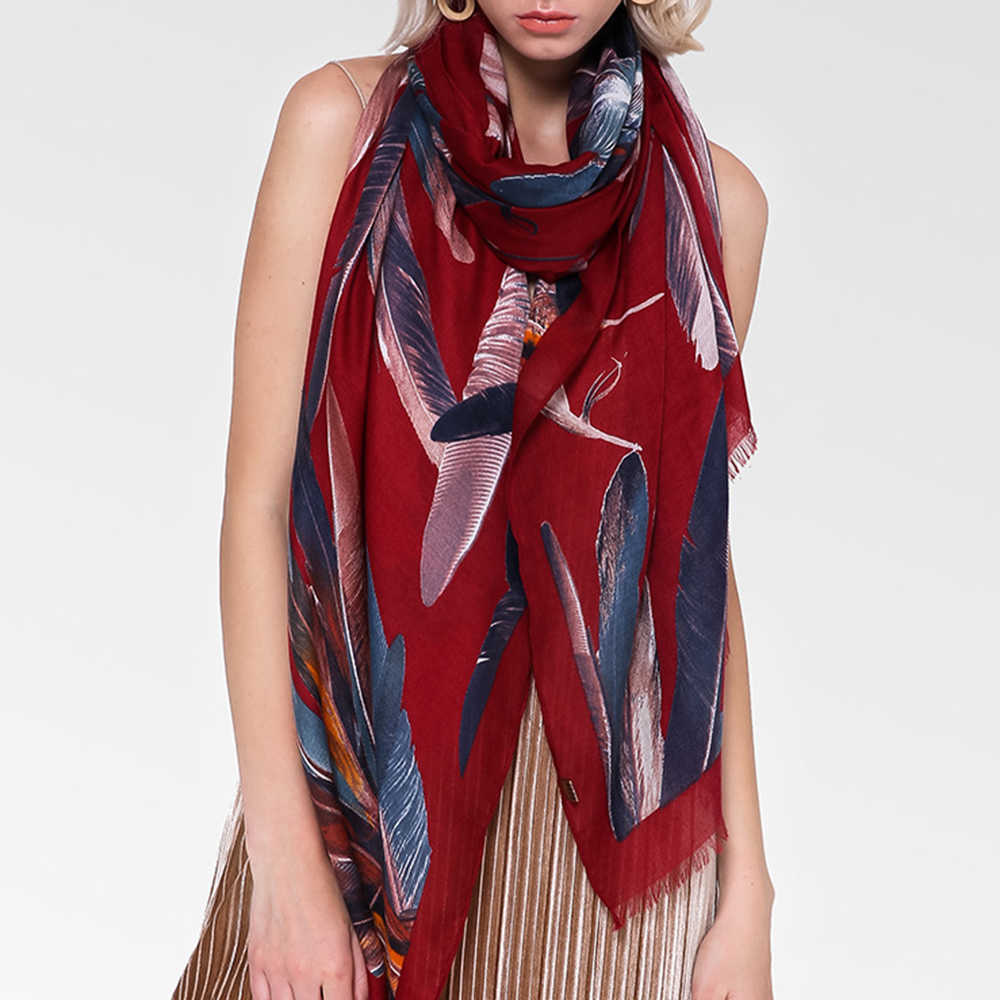 Women-90180-CM-Vintage-Painting-Printing-Scarf-Summer-Outdoor-Breathable-Shawl-1326491