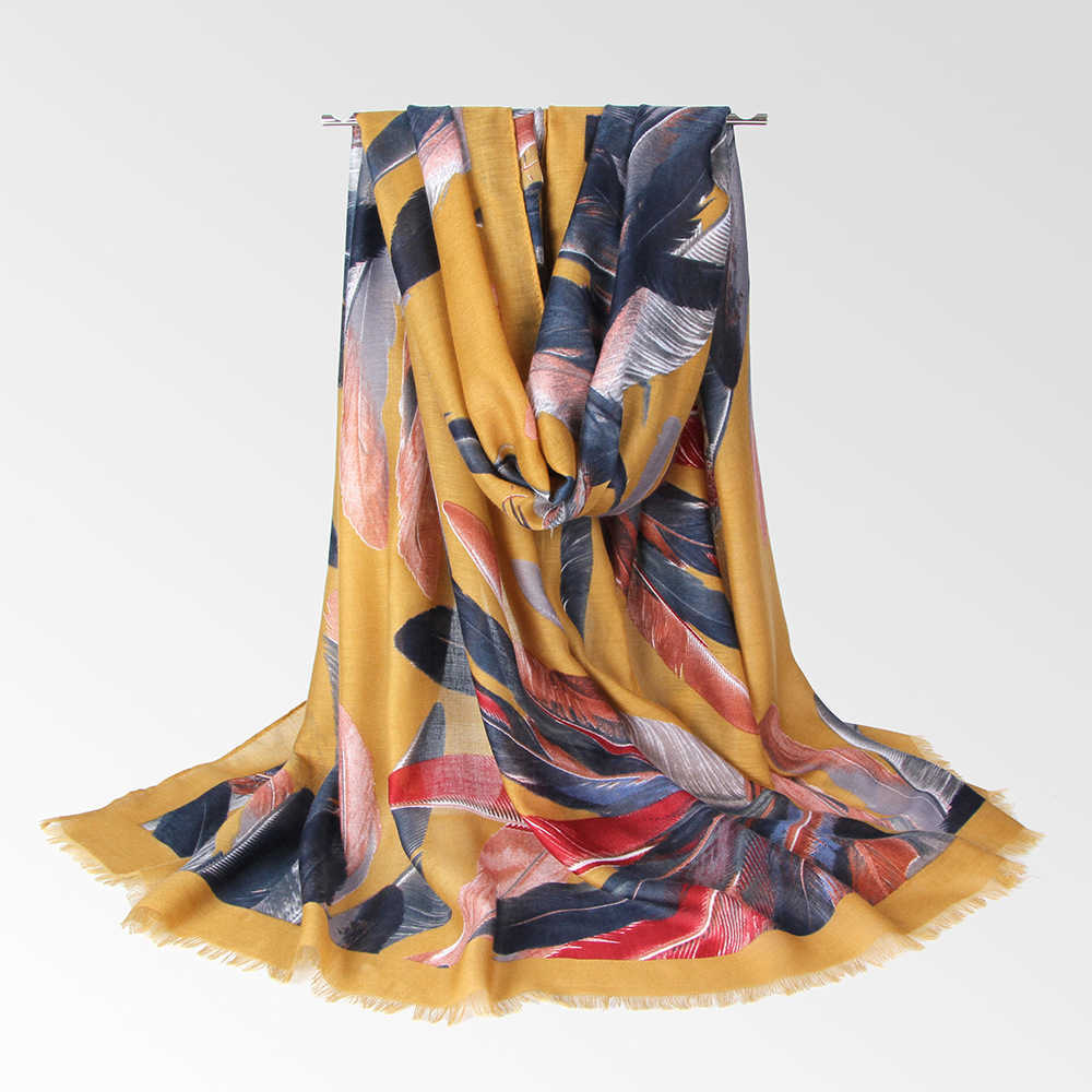 Women-90180-CM-Vintage-Painting-Printing-Scarf-Summer-Outdoor-Breathable-Shawl-1326491