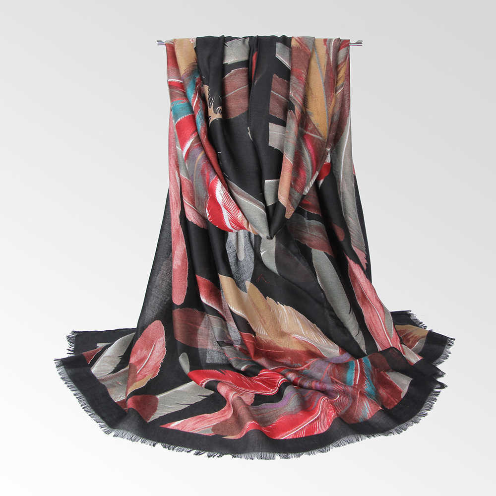 Women-90180-CM-Vintage-Painting-Printing-Scarf-Summer-Outdoor-Breathable-Shawl-1326491