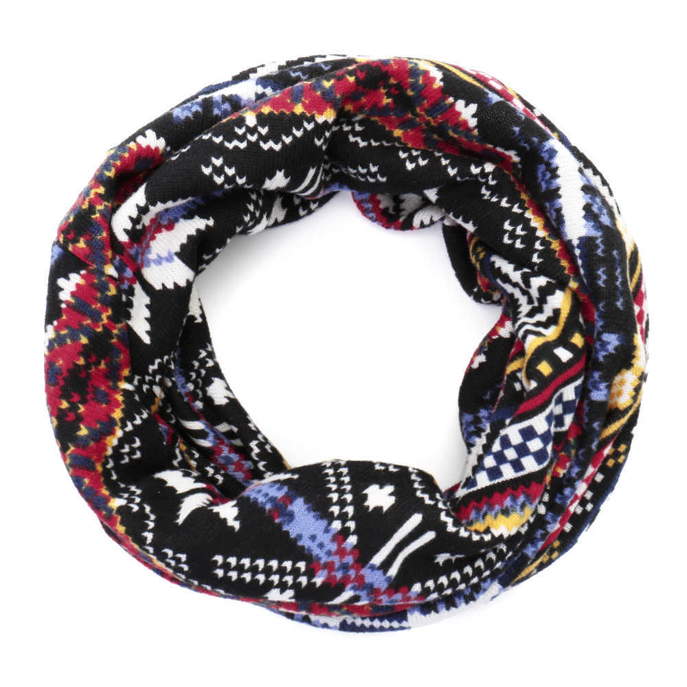 Women-Bohemian-Ethnic-Multi-purpose-Print-Beanie-Hat-Scarf-Double-Layers-Skullcap-1382508