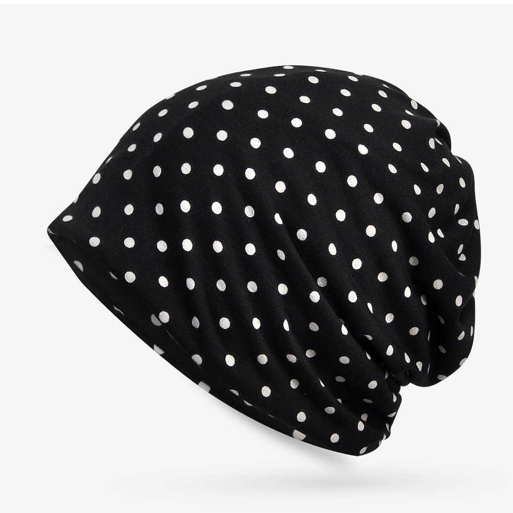 Women-Breathable-Cotton-Double-Use-Turban-Collar-Pregnant-Wave-Point-Beanie-Hats-1286692