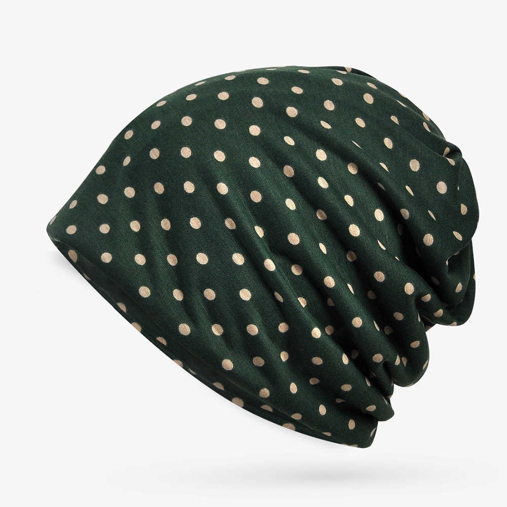 Women-Breathable-Cotton-Double-Use-Turban-Collar-Pregnant-Wave-Point-Beanie-Hats-1286692