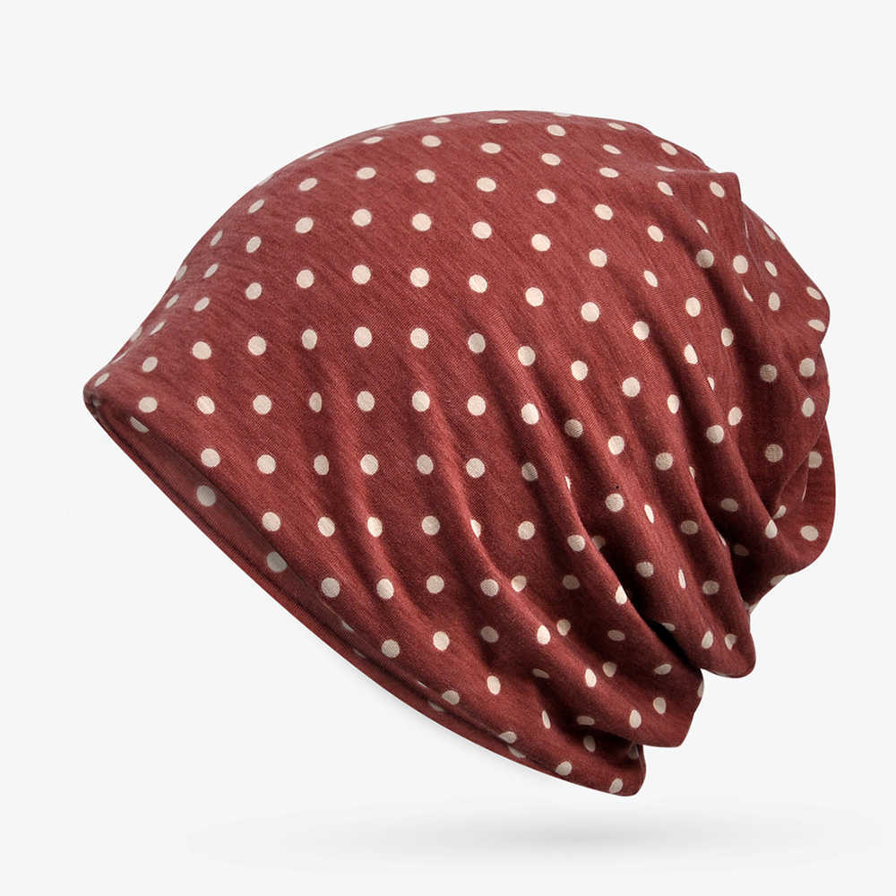 Women-Breathable-Cotton-Double-Use-Turban-Collar-Pregnant-Wave-Point-Beanie-Hats-1286692