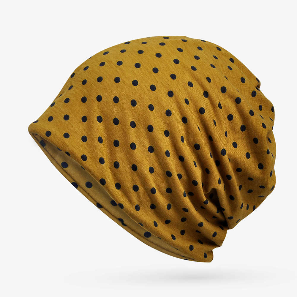 Women-Breathable-Cotton-Double-Use-Turban-Collar-Pregnant-Wave-Point-Beanie-Hats-1286692