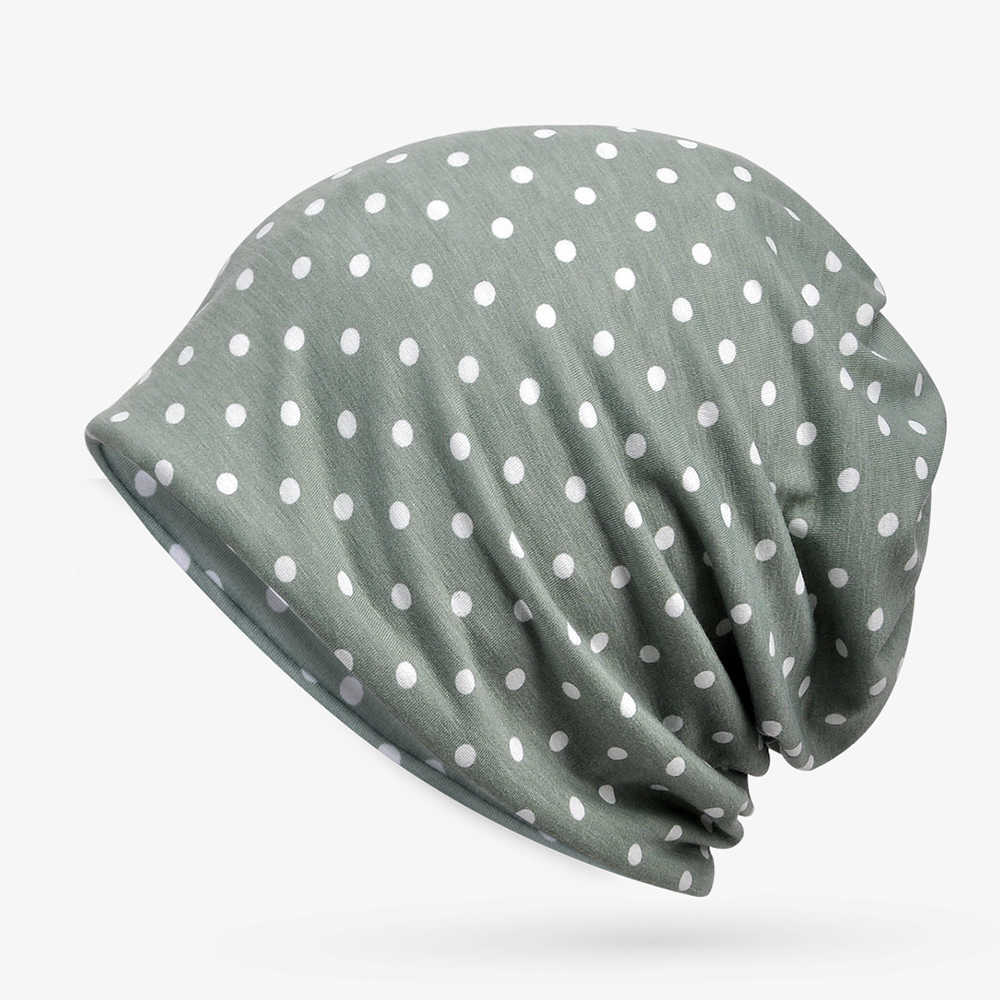 Women-Breathable-Cotton-Double-Use-Turban-Collar-Pregnant-Wave-Point-Beanie-Hats-1286692