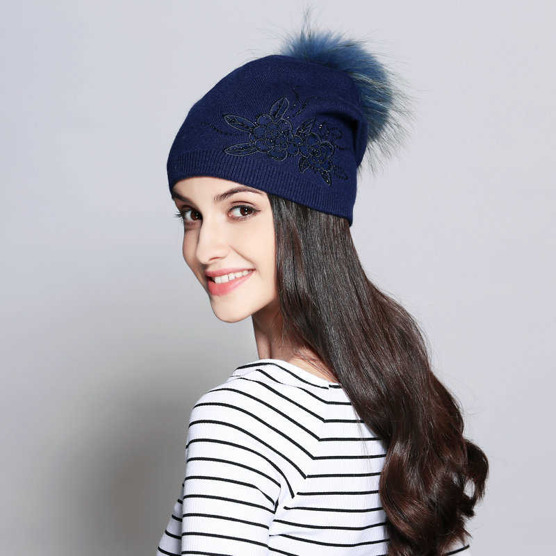 Women-Casual-Warm-Wool-Knitted-Hat-Detachable-Pompom-Knit-Beanie-Cap-1387543