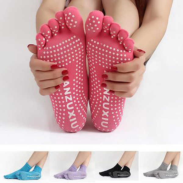 Women-Colorful-Five-Finger-Toe-Yoga-Anti-Skid-Socks-Gym-Exercise-Fitness-Sports-Pilates-Comfortable-1116866