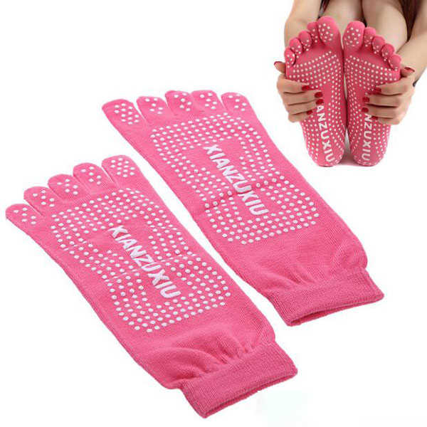 Women-Colorful-Five-Finger-Toe-Yoga-Anti-Skid-Socks-Gym-Exercise-Fitness-Sports-Pilates-Comfortable-1116866