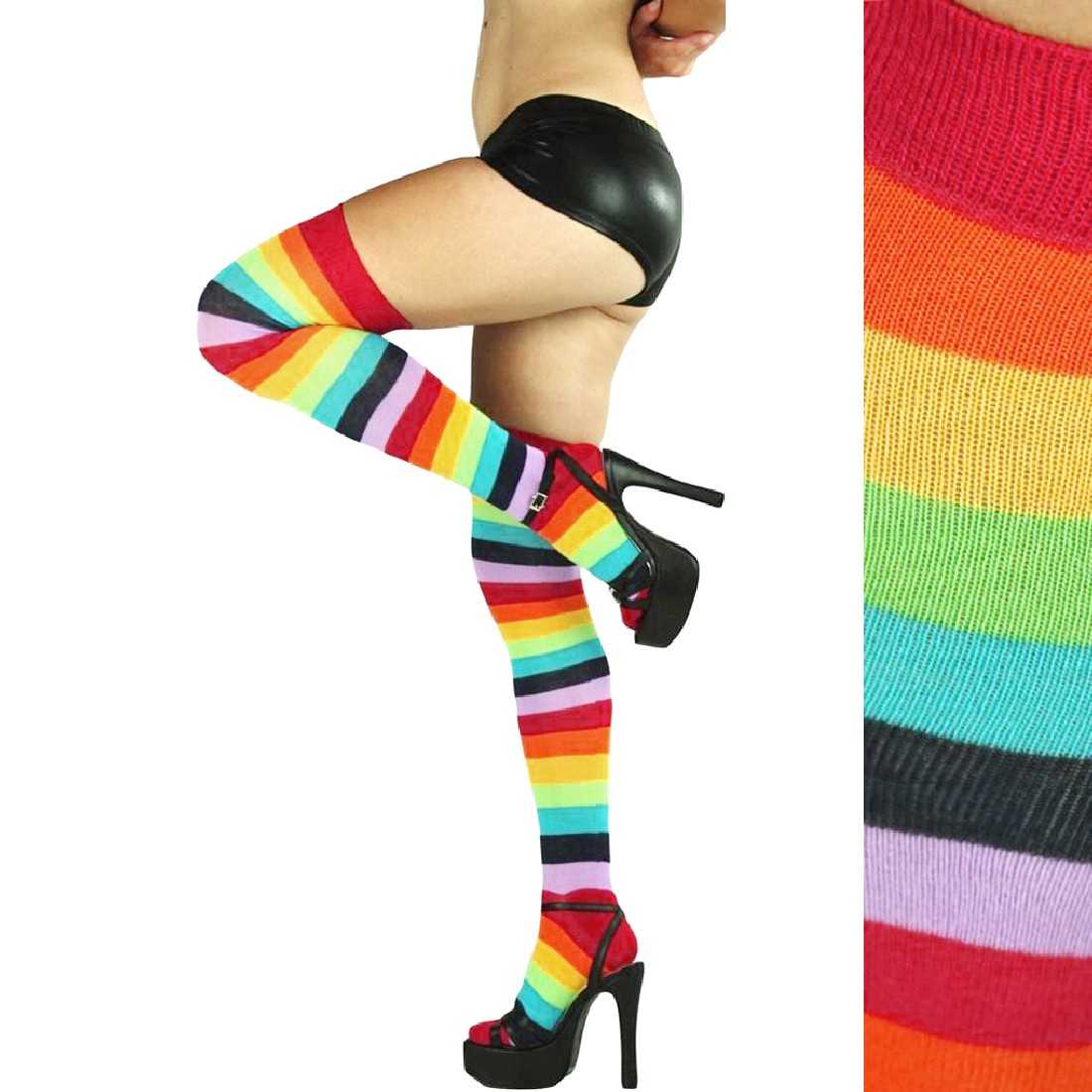 Women-Comfortable-Beautiful-Soft-Casual-Over-Knee-Socks-Rainbow-Thigh-Long-Striped-Stockings-1133811