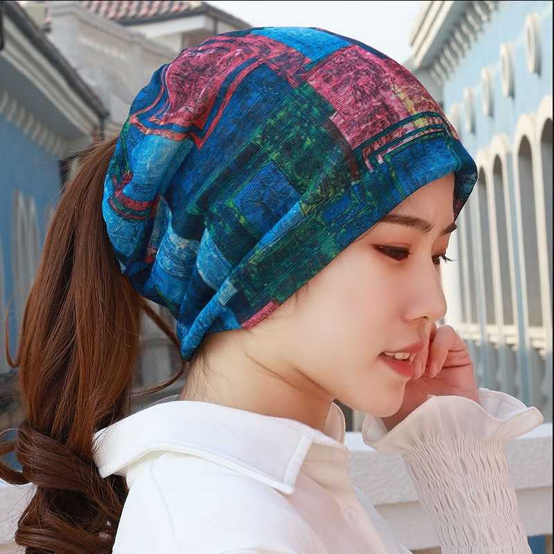 Women-Cotton-Breathable-Thin-Casual-Beanie-Cap-Vintage-Earmuffs-Flexible-Bonnet-1436347