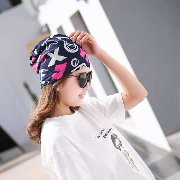 Women-Cotton-Casual-Printing-Hood-Headpiece-Summer-Breathable-Beanie-Hats-1172389