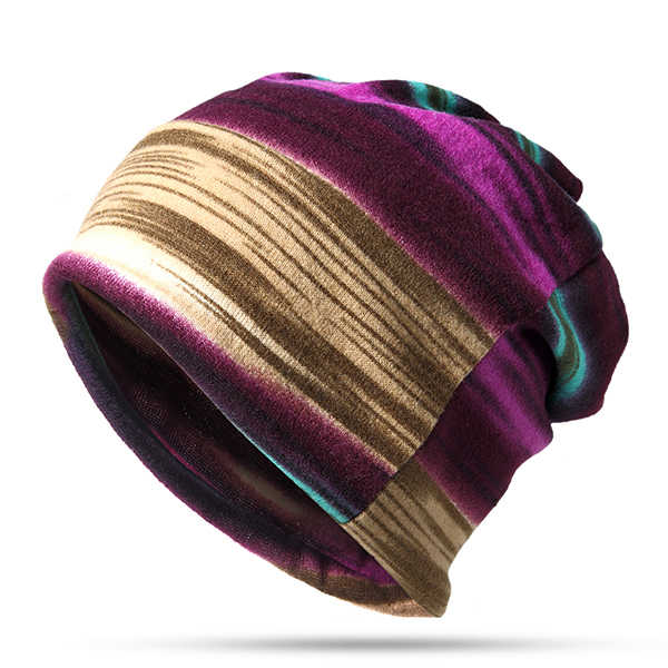 Women-Cotton-Colorful-Multifunctional-Beanie-Hat-Scarf-Casual-Windproof-Double-Layers-Cap-Collar-1193727