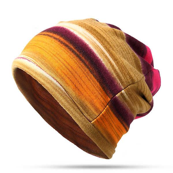 Women-Cotton-Colorful-Multifunctional-Beanie-Hat-Scarf-Casual-Windproof-Double-Layers-Cap-Collar-1193727