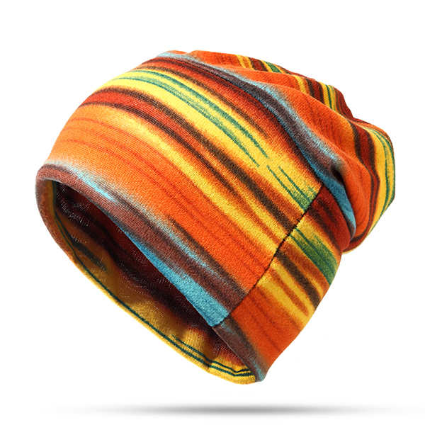 Women-Cotton-Colorful-Multifunctional-Beanie-Hat-Scarf-Casual-Windproof-Double-Layers-Cap-Collar-1193727