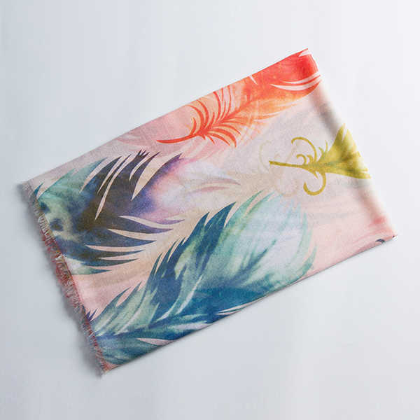 Women-Cotton-Feather-Color-Printing-Scarf-Unique-Plus-Size-Breathable-Shawl-1274093