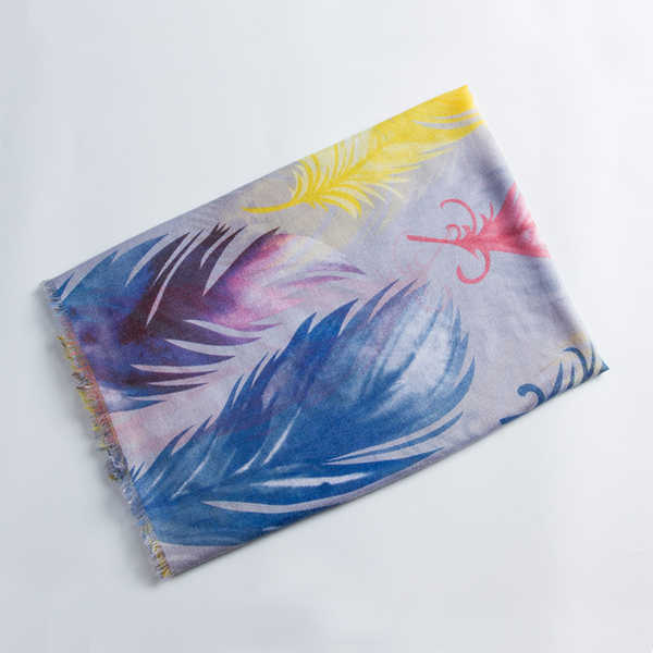 Women-Cotton-Feather-Color-Printing-Scarf-Unique-Plus-Size-Breathable-Shawl-1274093