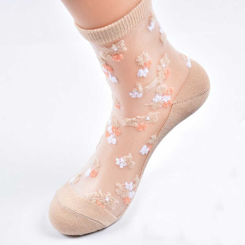 Women-Cotton-Lace-Transparent-Breathable-Skid-Resistance-Long-Tube-Sock-1307744