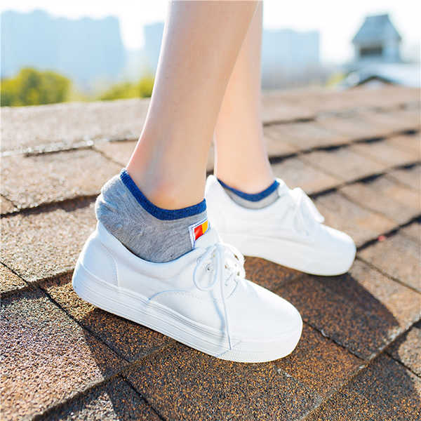 Women-Cotton-Multicolor-Skid-Resistance-Socks-Outdoor-Sport-Low-Cut-Invisible-Boat-Liner-Sneaker-Sli-1262904